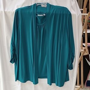 Susan Graver 3x 2 piece tank and jacket set